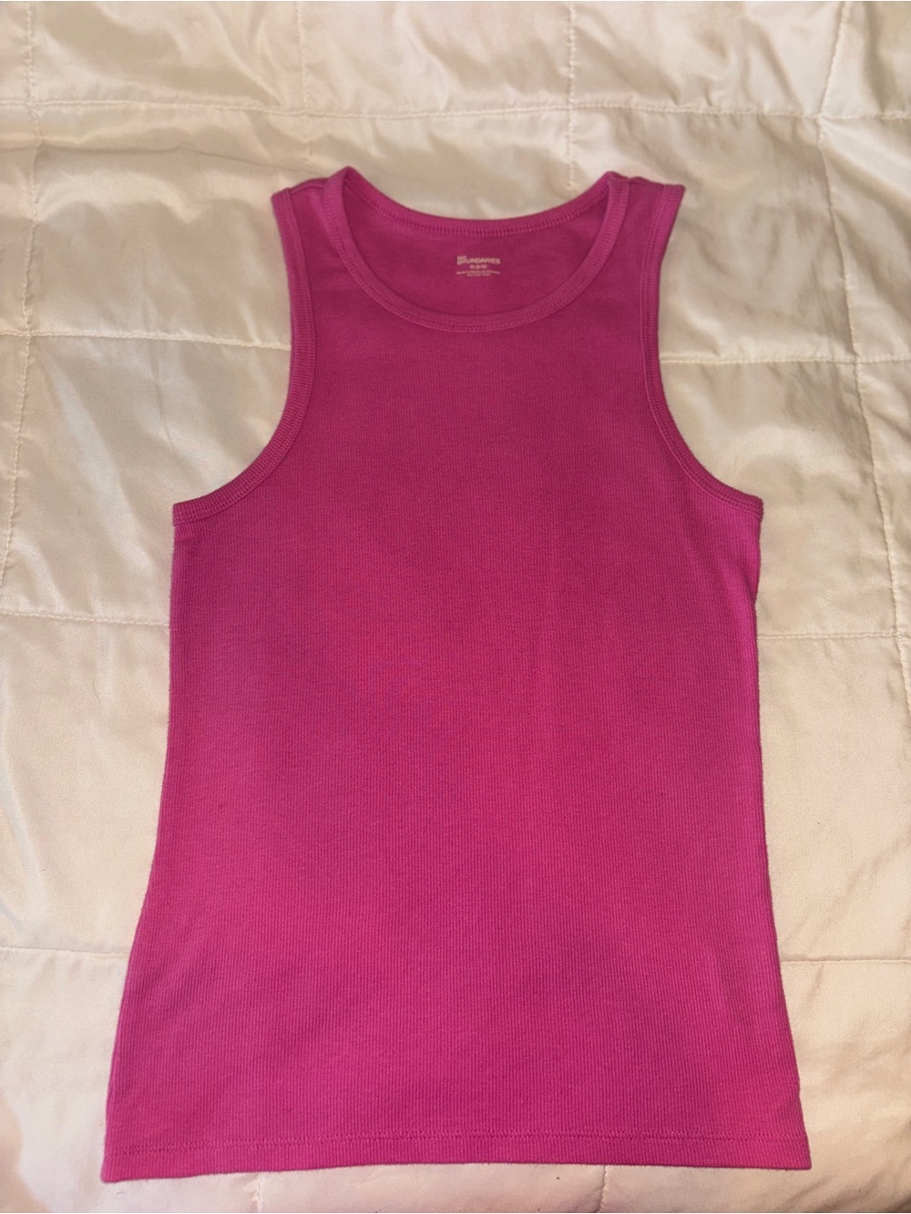 No Boundaries Fuchsia Pink Ribbed Tank Top